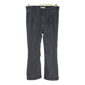 Free People High Waisted Pull on Bootcut Jeans Black Wash Size Women's 28 Boho